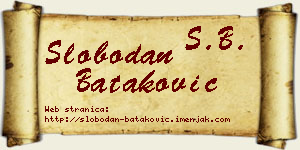 Slobodan Bataković vizit kartica